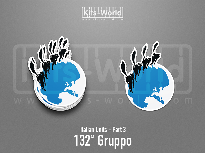 Kitsworld SAV Sticker - Italian Units - 132° Gruppo W:78mm x H:100mm 